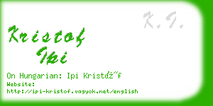 kristof ipi business card